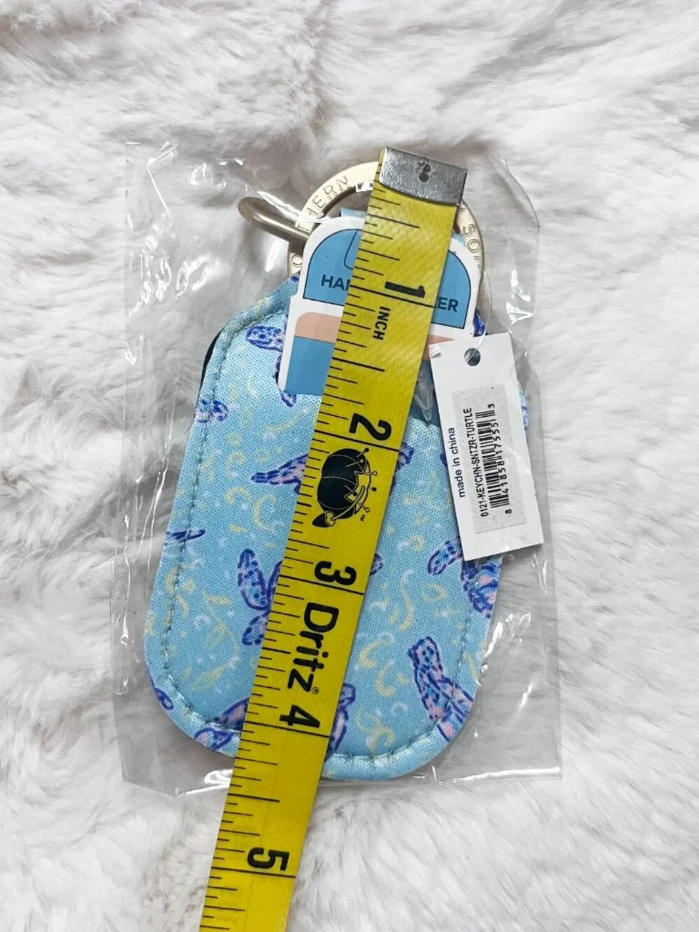 🔮‎ 5/$25 Simply Southern Blue Turtles Hand Sanitizer Holder Keychain / Bagchain